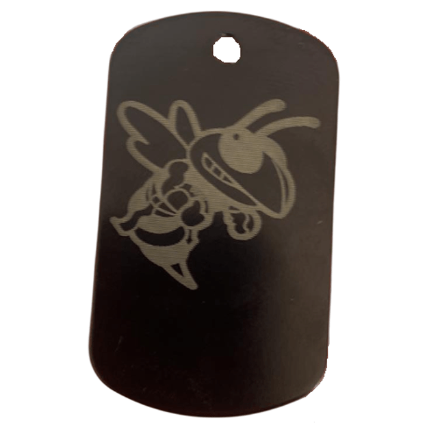 Porte clé Gravure laser fond noir